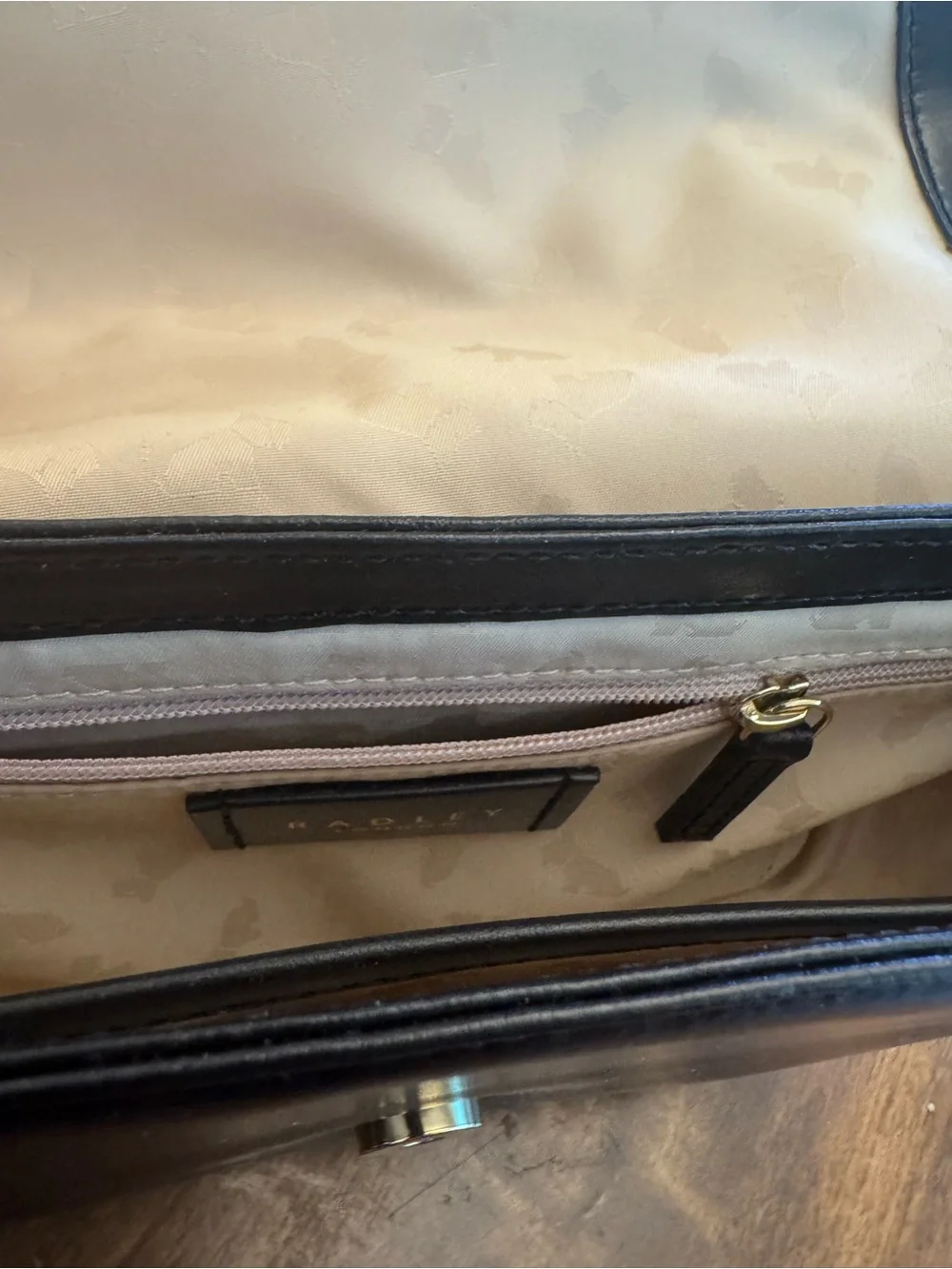 RADLEY LONDON Warwick Avenue Mini Flapover Black Leather Crossbody Bag
